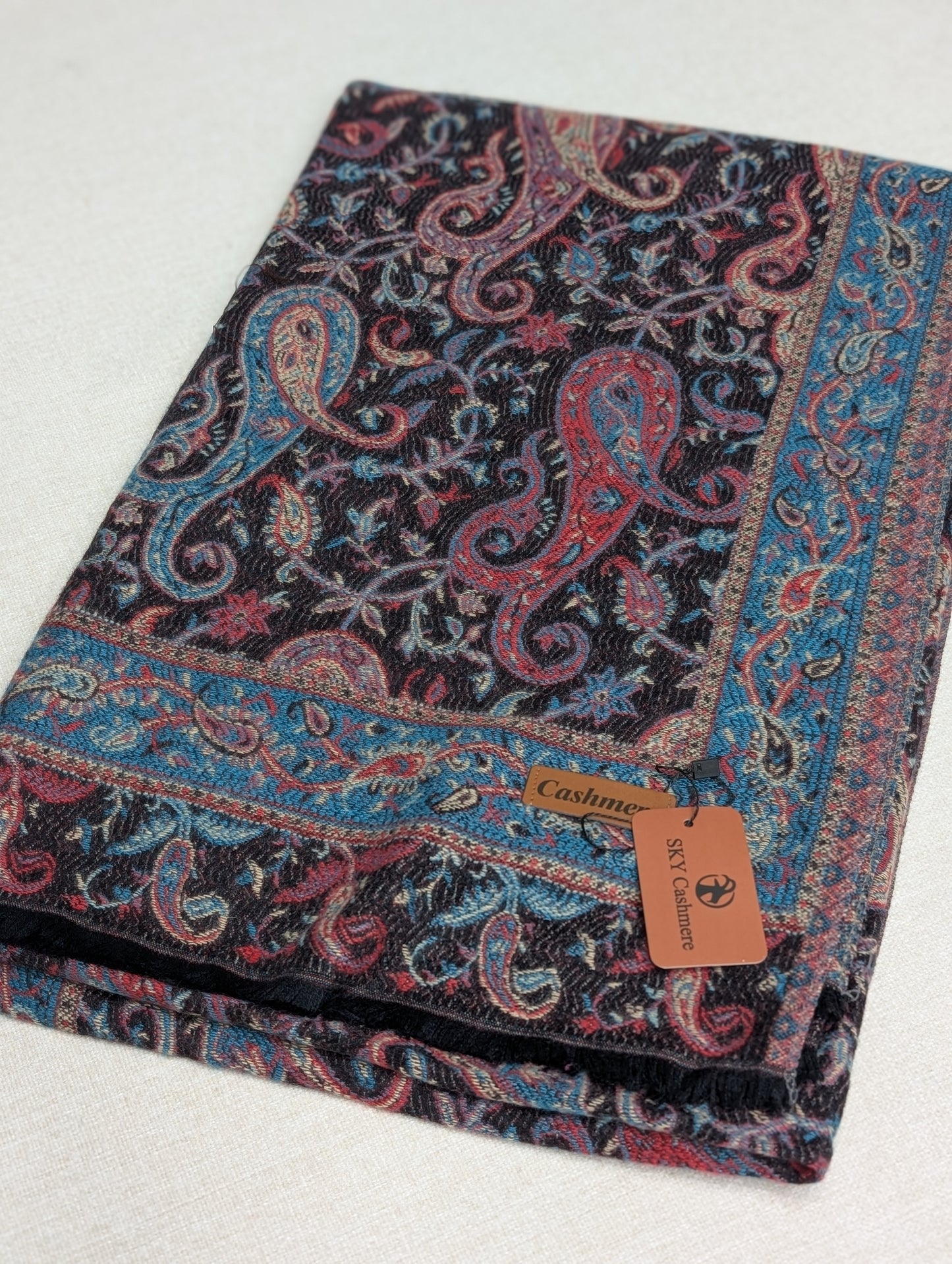 Chiffon Dupatta Aar Work Full Embroidered Large Size | Black