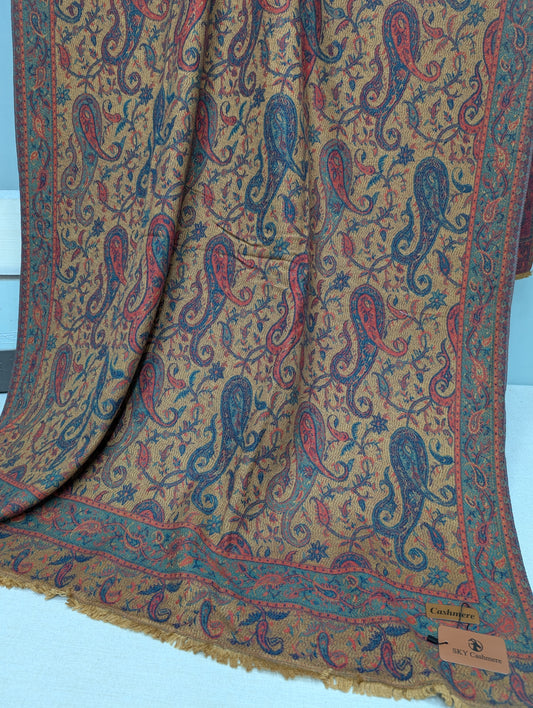 Kani Shawl | Sky Cashmere Pure Wool Shawl Perfect Soft Material for Winter